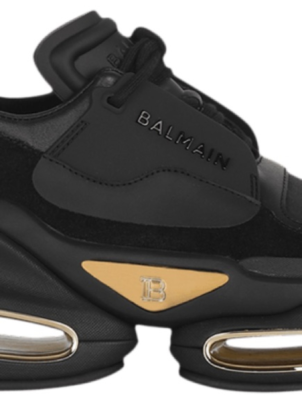 Balmain Black and Gold Men's Sneaker